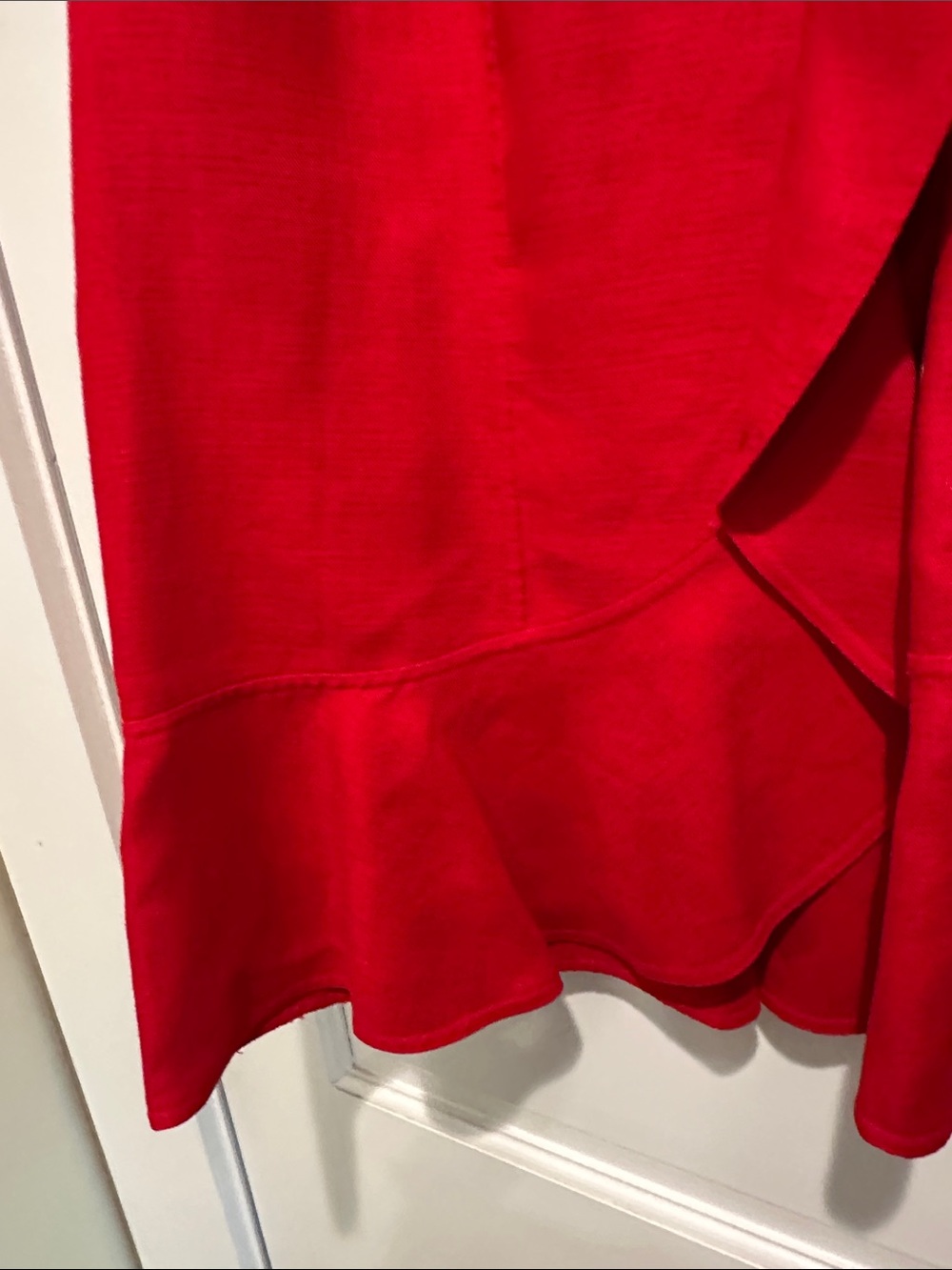 Anne Klein Red Ruffle Front Jacket - Picture 5 of 10